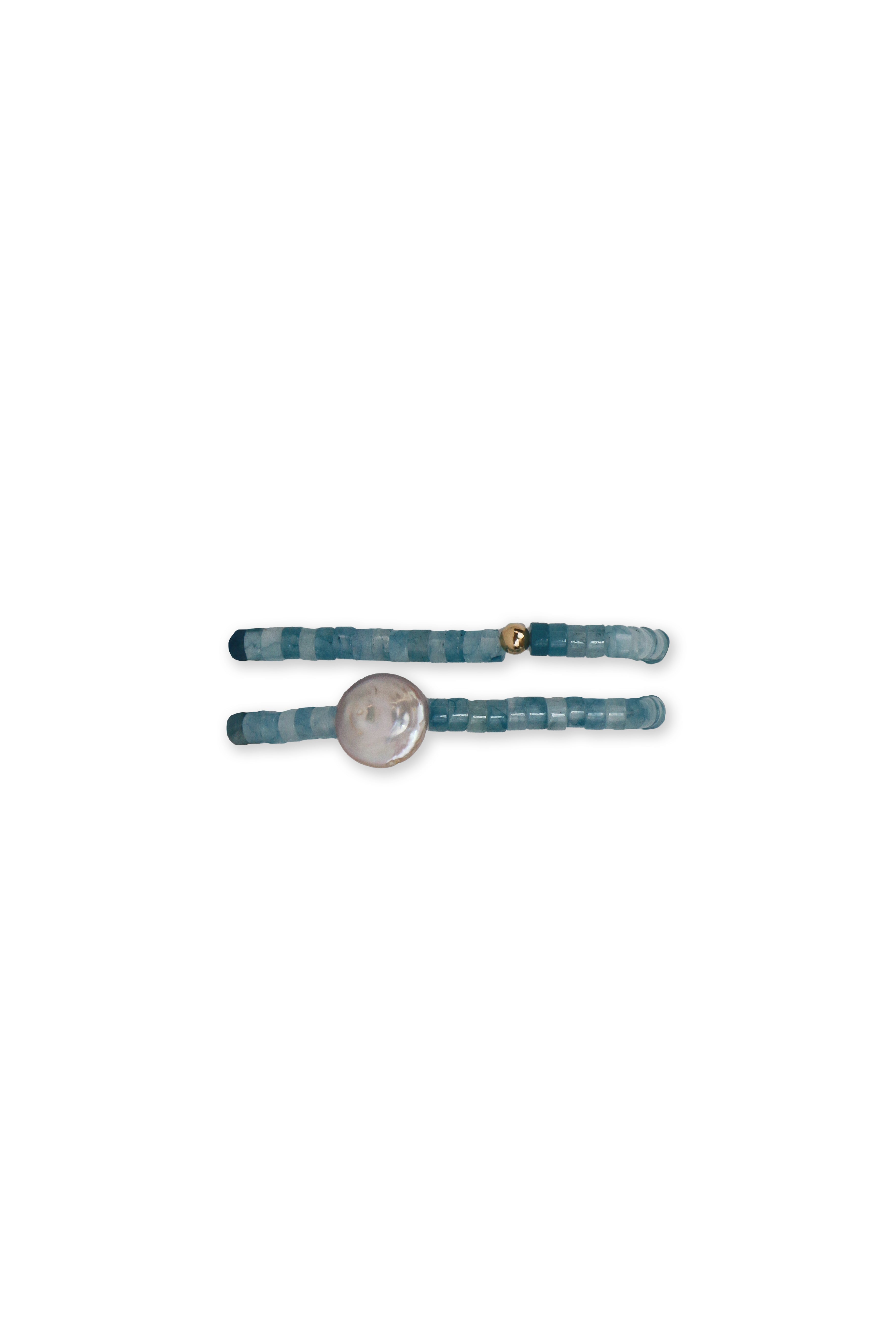 Aquamarine Beaded Bracelet