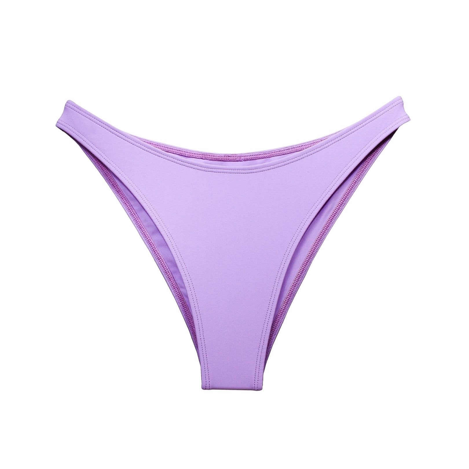 lavender purple swimwear high leg bikini bottoms medium coverage