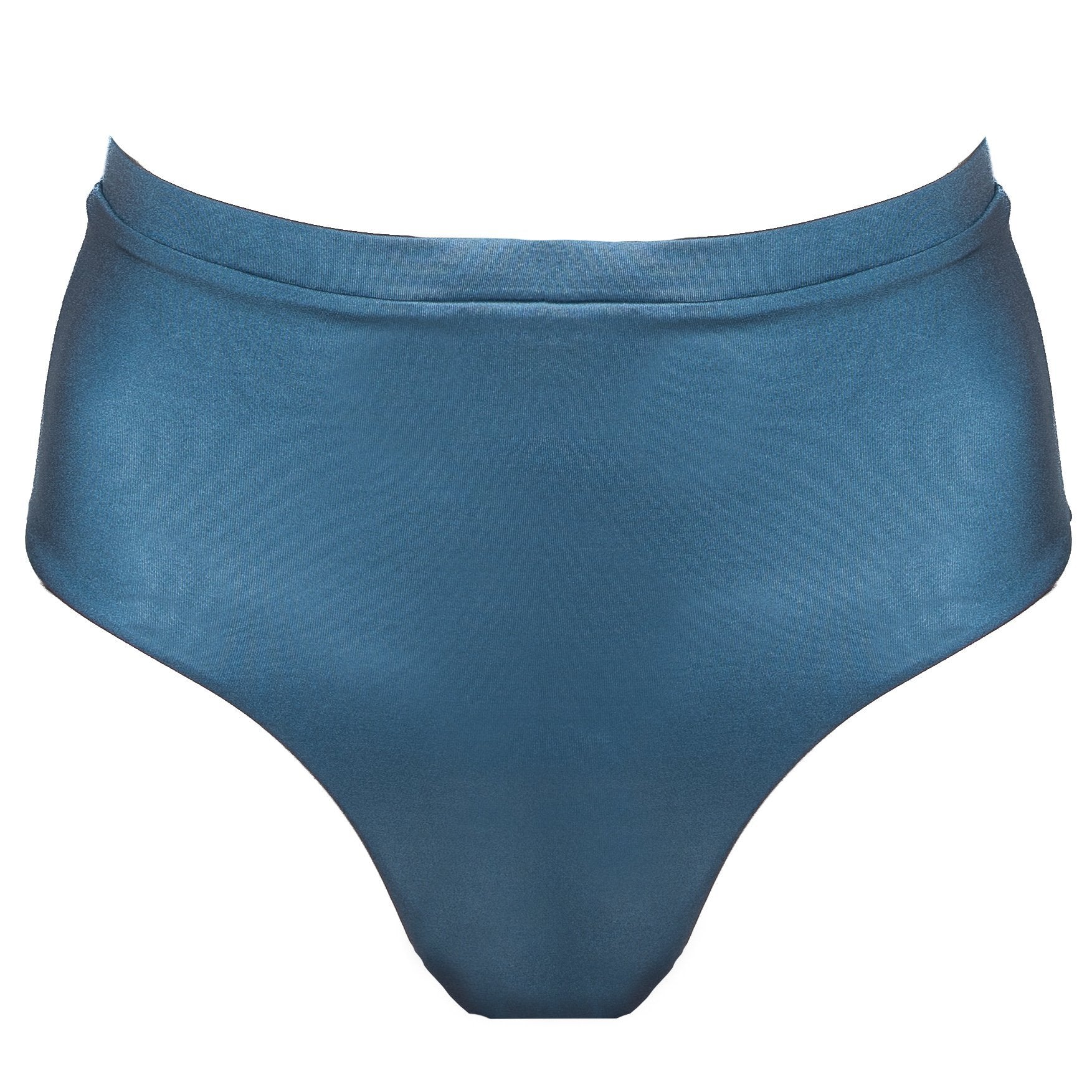 slate blue high waisted bikini bottom