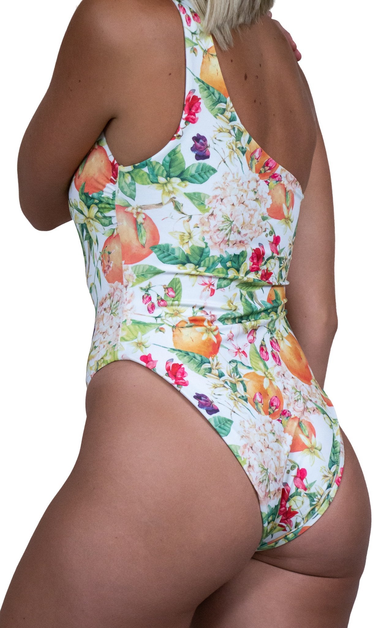 medium coverage one shoulder one piece swimsuit